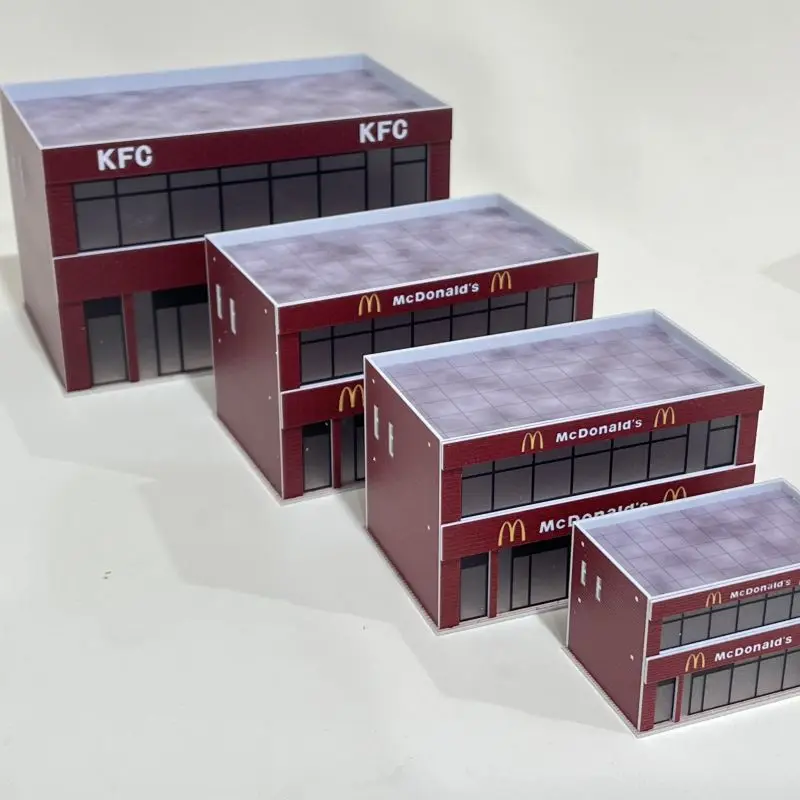 Miniature Modern McDonald's Restaurant Model in 1:64-150 3 Miniature Modern McDonald's Restaurant Model in 1:64-150 - Image 3