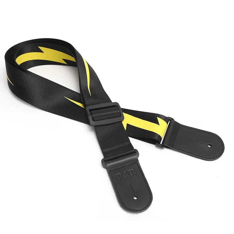 Vibrant Lightning Guitar Strap for Electric & Acoustic 3 Vibrant Lightning Guitar Strap for Electric & Acoustic - Image 3