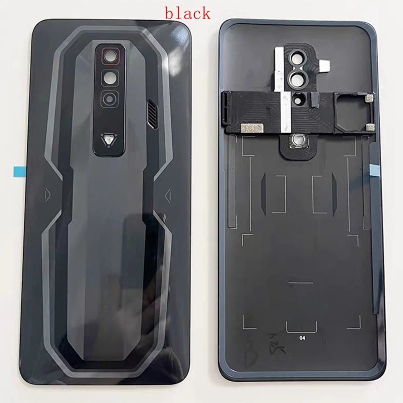 Red Magic 7 Replacement Battery Cover in Black, Transparent, and Red-Blue 2 Red Magic 7 Replacement Battery Cover in Black, Transparent, and Red-Blue - Image 2
