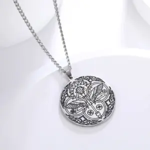 Vintage Stainless Steel Raphael Wings Necklace 19 S0fd3ccb5e6b743198919215be47259aet