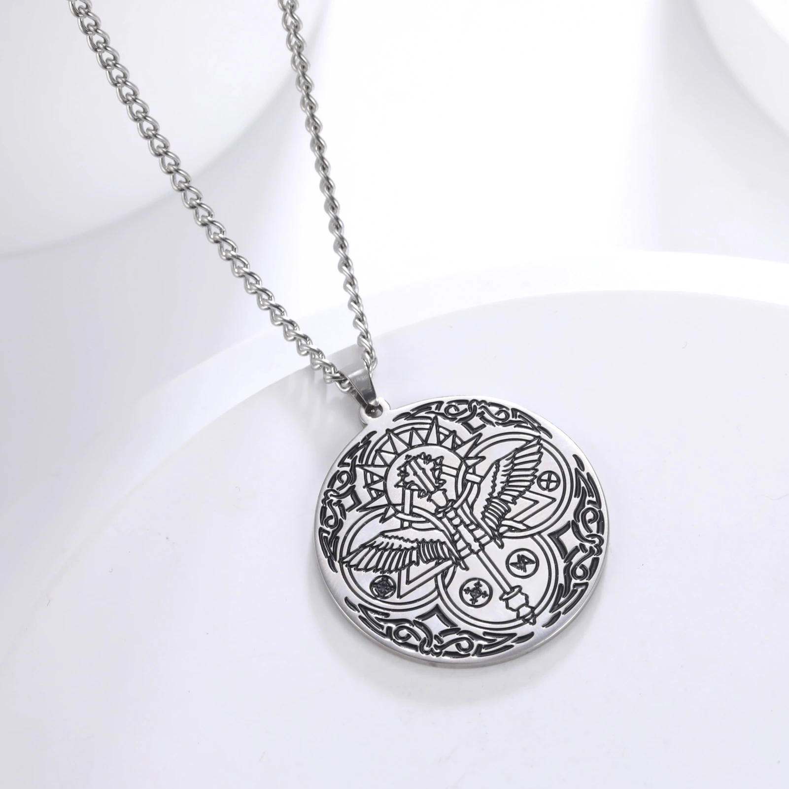 Vintage Stainless Steel Raphael Wings Necklace 10 Vintage Stainless Steel Raphael Wings Necklace - Image 10