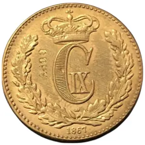 Danish 1867 Coin Replica with Regal Design