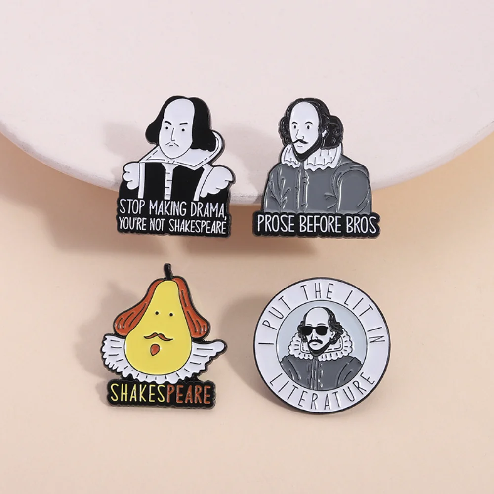 Colorful Shakespeare Literary Brooch Set 4 Colorful Shakespeare Literary Brooch Set - Image 4
