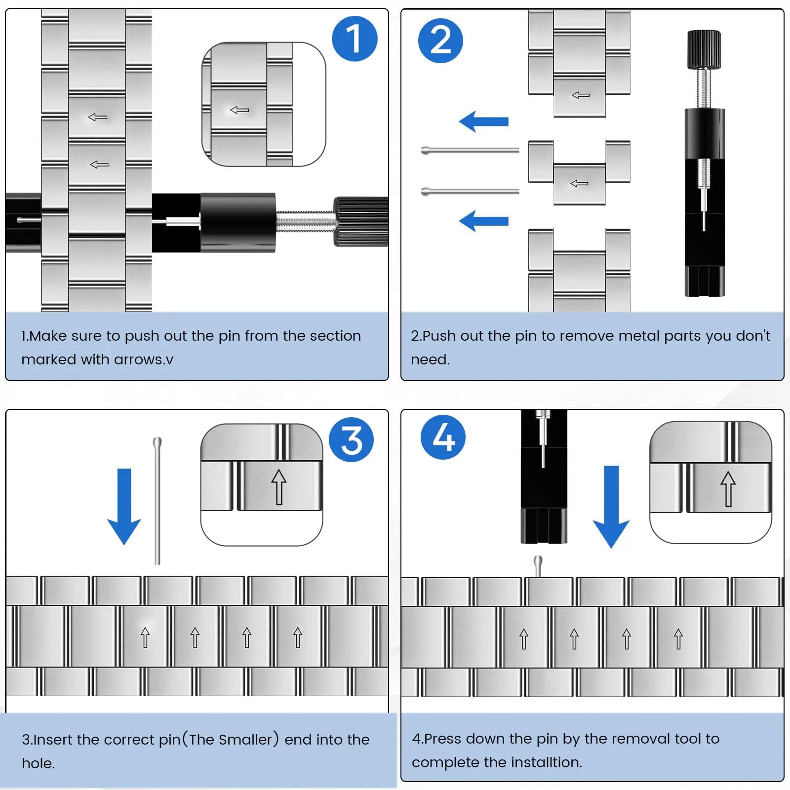 Stainless Steel Watch Band for Samsung Galaxy Watch 8 6 Stainless Steel Watch Band for Samsung Galaxy Watch 8 - Image 6
