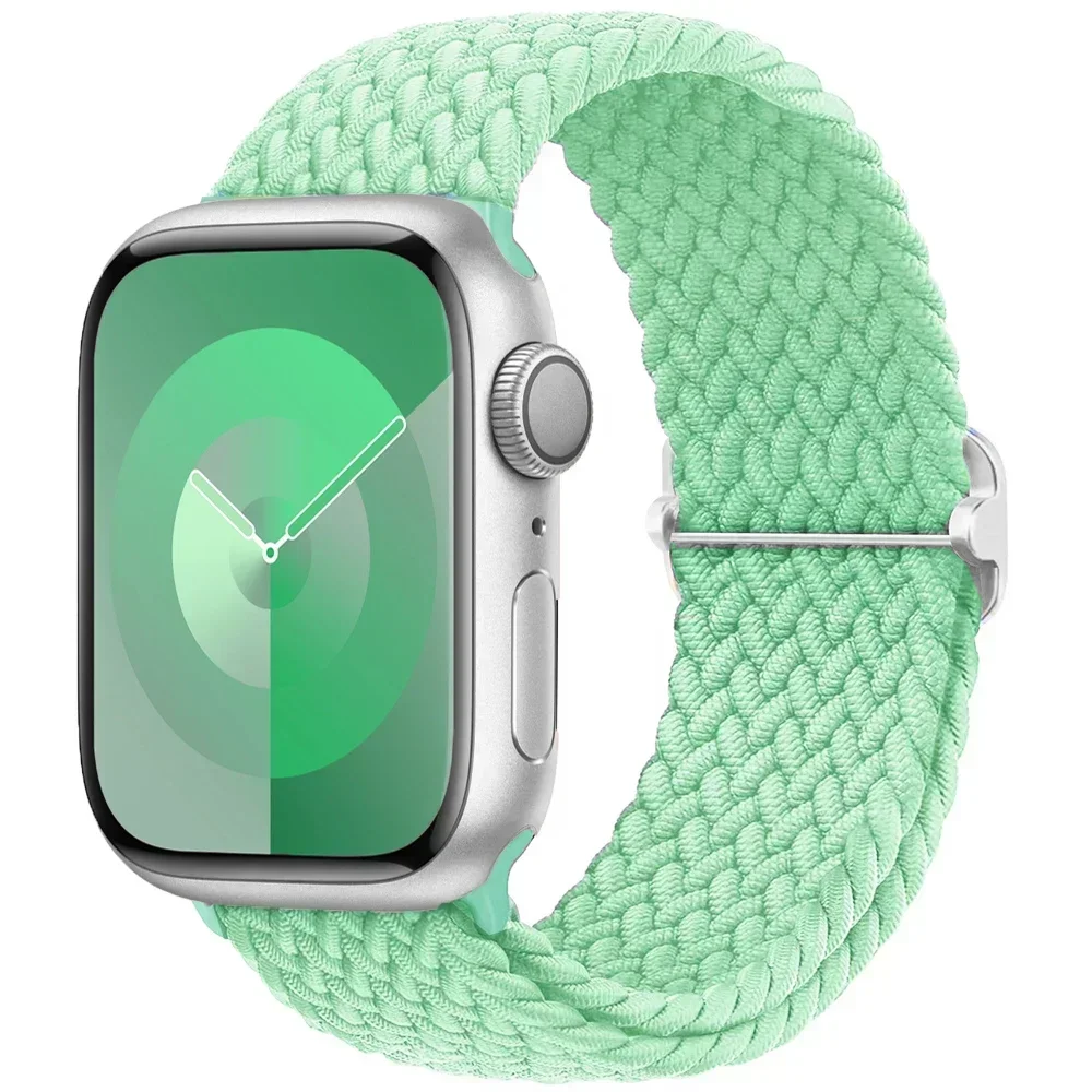 Pink Braided Nylon Solo Loop Band for Apple Watch 8 Pink Braided Nylon Solo Loop Band for Apple Watch - Image 8