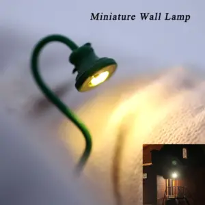 Miniature Green Wall Lamp for Models 13 S101d67b91826494bbd22ebe44468834b5