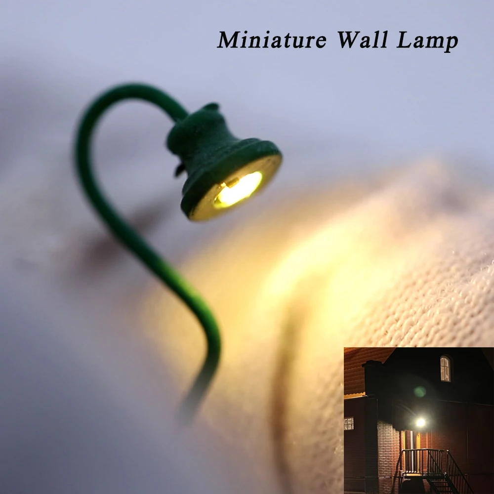 Miniature Green Wall Lamp for Models 5 Miniature Green Wall Lamp for Models - Image 5