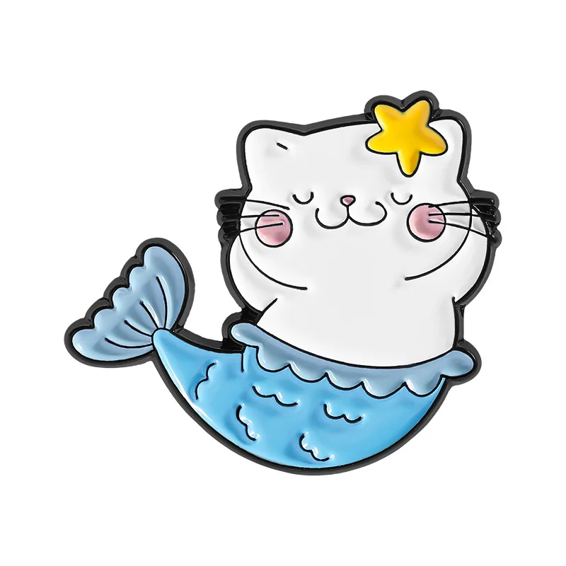 Cartoon Mermaid Alloy Brooch Collection for Adults 8 Cartoon Mermaid Alloy Brooch Collection for Adults - Image 8