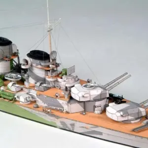 H-39 Battleship Paper Model 1/400 Scale 9 S108e3d346c914602845aec56f81850f1J