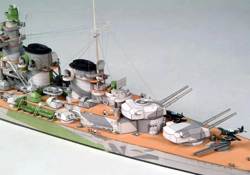 H-39 Battleship Paper Model 1/400 Scale 4 H-39 Battleship Paper Model 1/400 Scale - Image 4
