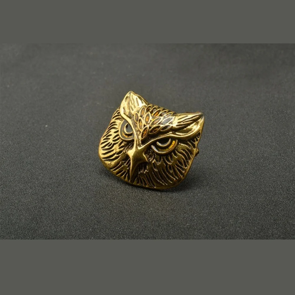 Vintage Bronze Owl and Eagle Brooch 3 Vintage Bronze Owl and Eagle Brooch - Image 3