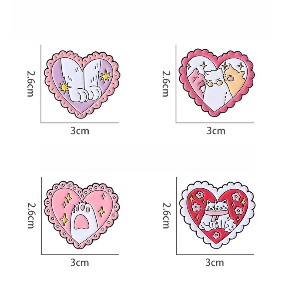 Cute Cat Love Brooch Set for Fashion 2 Cute Cat Love Brooch Set for Fashion - Image 2