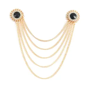 Vintage Multi-layer Chain Brooch in Gold Tone 8 S10ae9d7900724d369a9654b2aabd9fcde