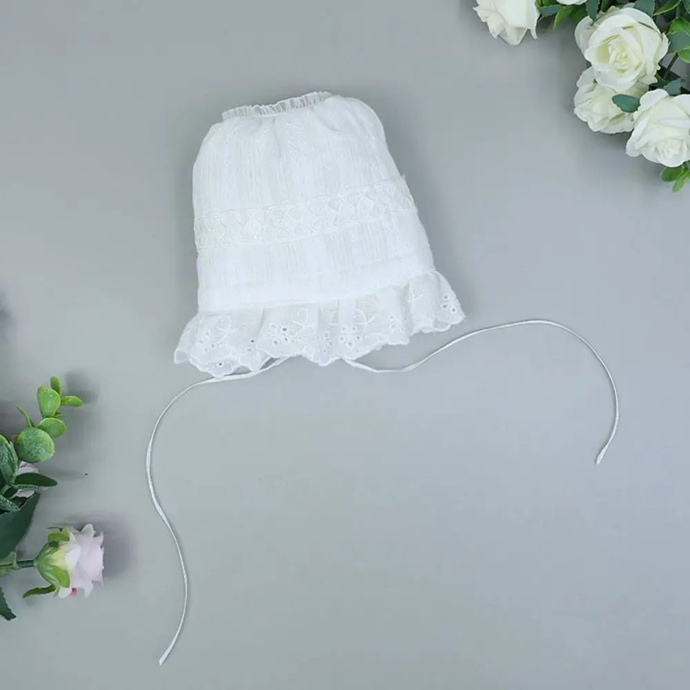 Vintage-Style White Lace Doll Bonnet for 20cm Dolls 9 Vintage-Style White Lace Doll Bonnet for 20cm Dolls - Image 9