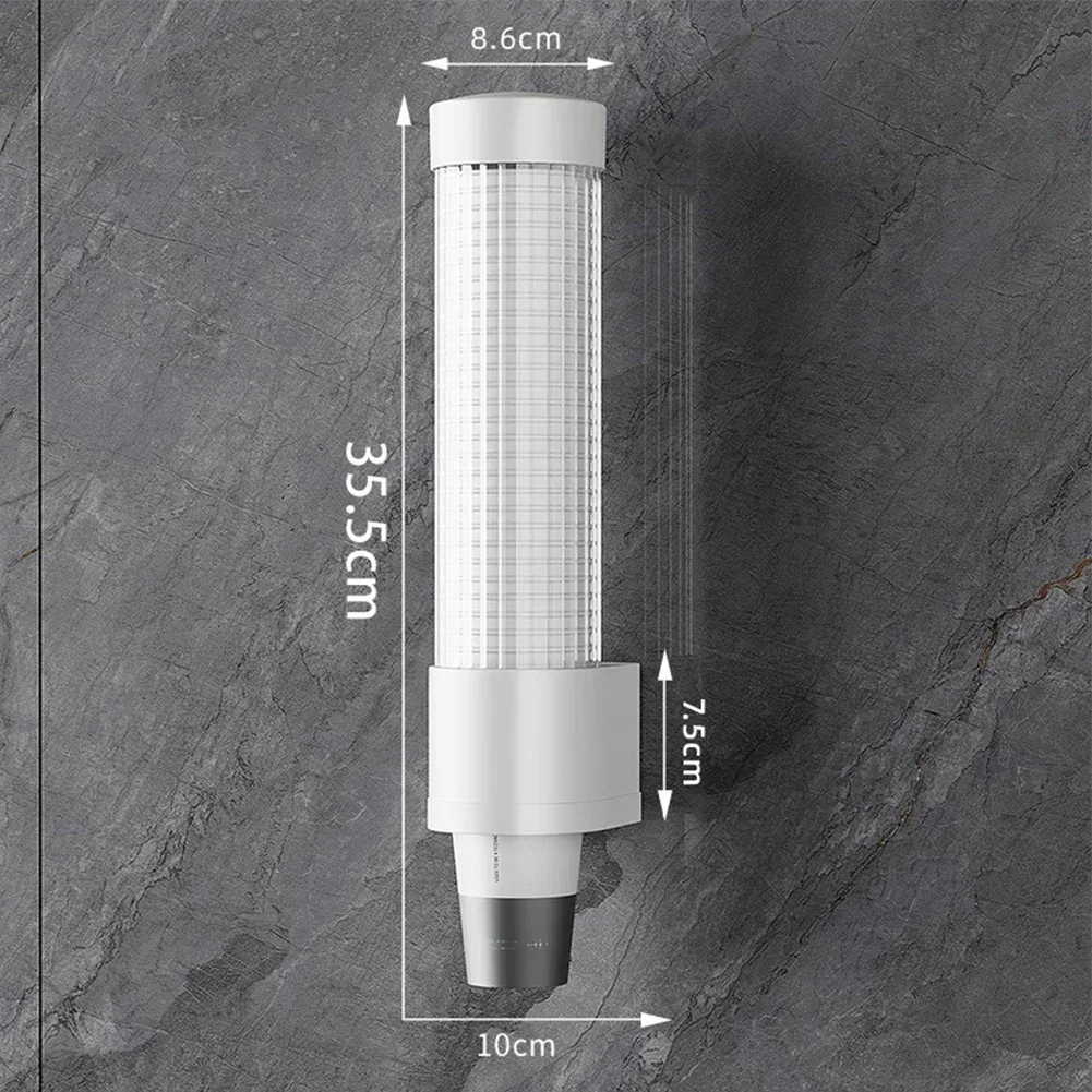 Modern Wall-Mounted Cup Dispenser in White or Black 9 Modern Wall-Mounted Cup Dispenser in White or Black - Image 9