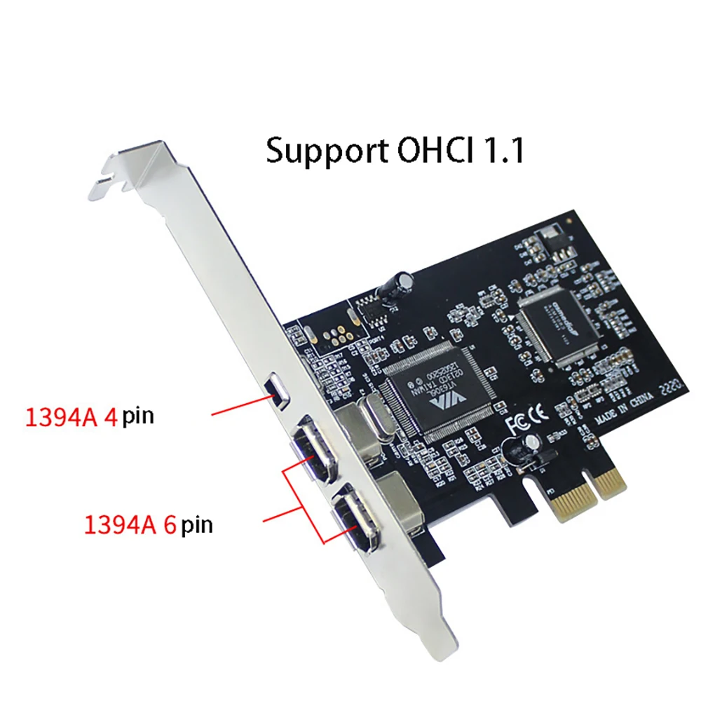 PCIe to IEEE 1394 FireWire Expansion Card 2 PCIe to IEEE 1394 FireWire Expansion Card - Image 2