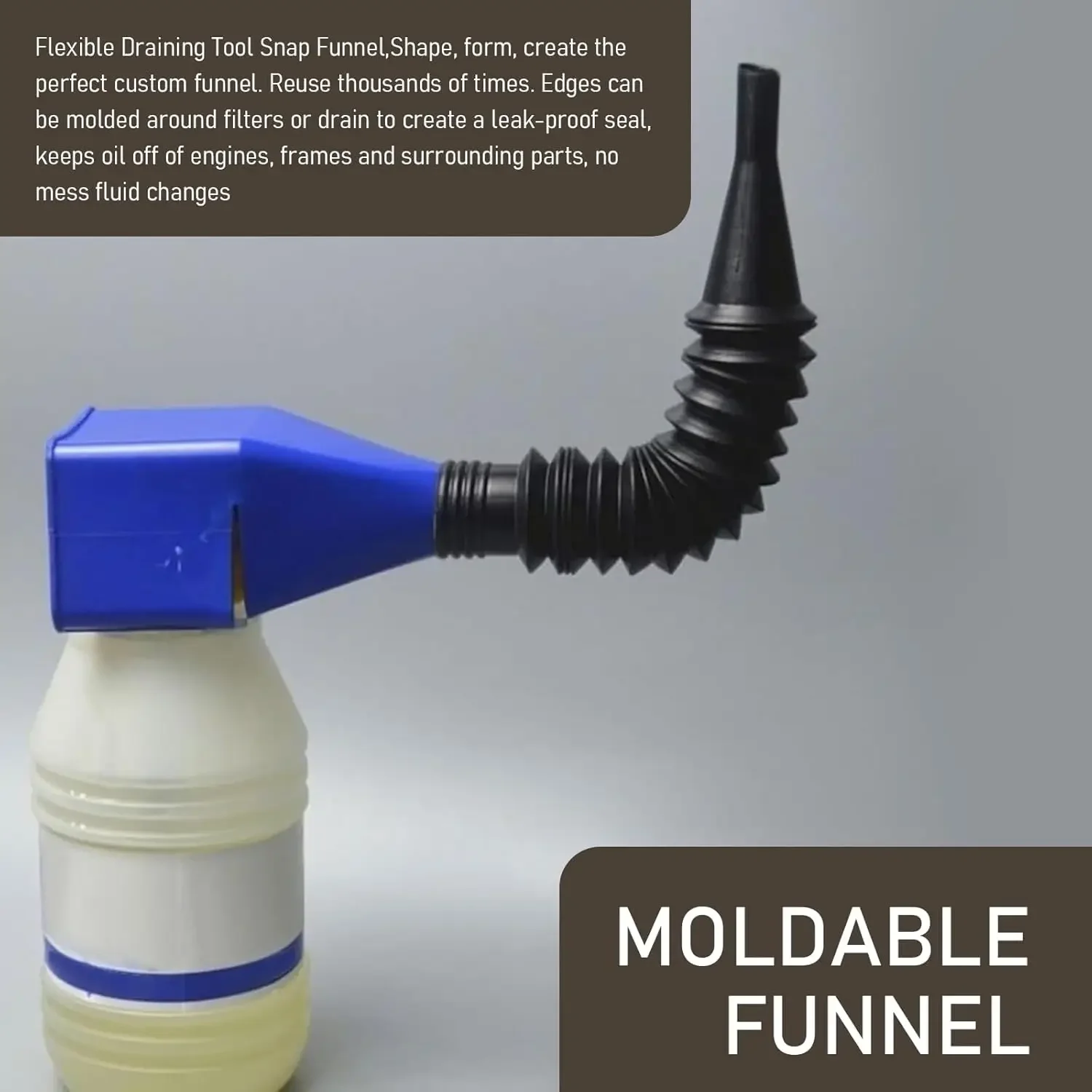 Foldable Blue Oil Funnels Set for Automotive 6 Foldable Blue Oil Funnels Set for Automotive - Image 6