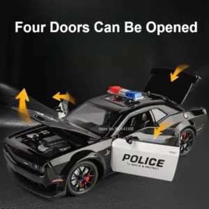 1:24 Scale Diecast Police Car Model 14 S1183ac5806854bcc8a52d806ea0b1322A