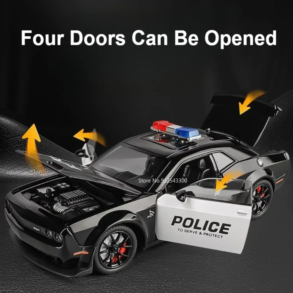 1:24 Scale Diecast Police Car Model 6 1:24 Scale Diecast Police Car Model - Image 6