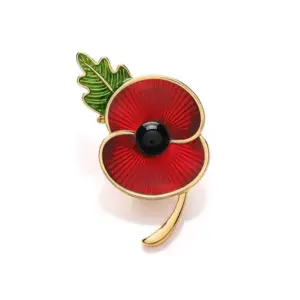 Vibrant Red Poppy Brooch for Women & Men 10 S11d6f5ef561144e99a15715d38283440n