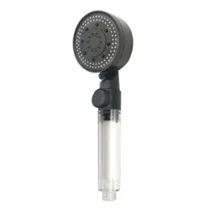 Black High-Pressure Shower Head with 5 Modes 17 S11ddcec076f1448ab96d270aa4386cebM