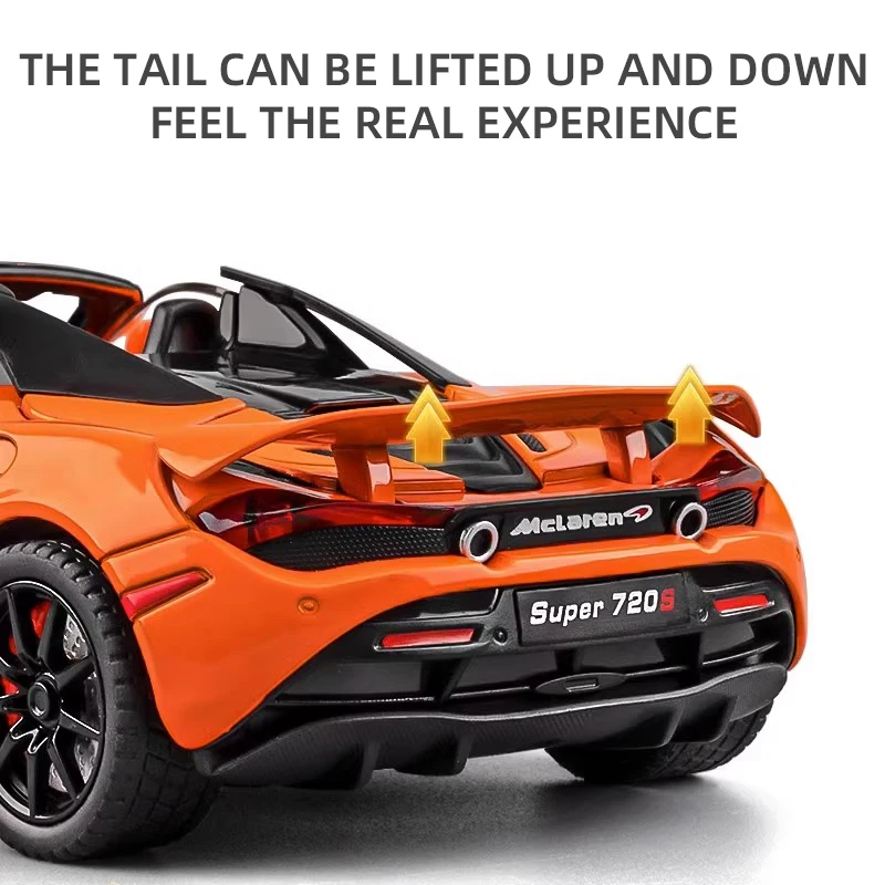 McLaren 720S 1:24 Diecast Model in Black 5 McLaren 720S 1:24 Diecast Model in Black - Image 5