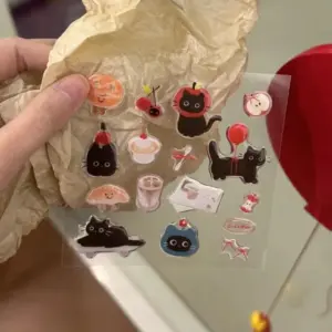 Black Cat Decal Sheet for DIY Decor