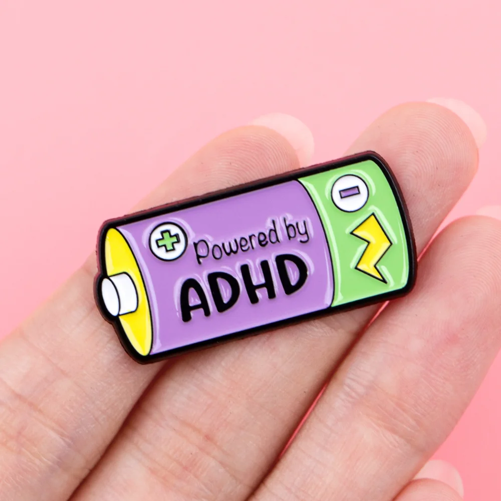 ADHD Battery Brooch Set with Enamel Finish 4 ADHD Battery Brooch Set with Enamel Finish - Image 4