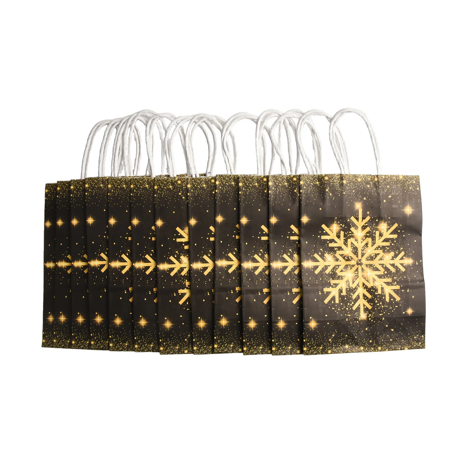 Elegant Black and Gold Christmas Gift Bags Set 3 Elegant Black and Gold Christmas Gift Bags Set - Image 3