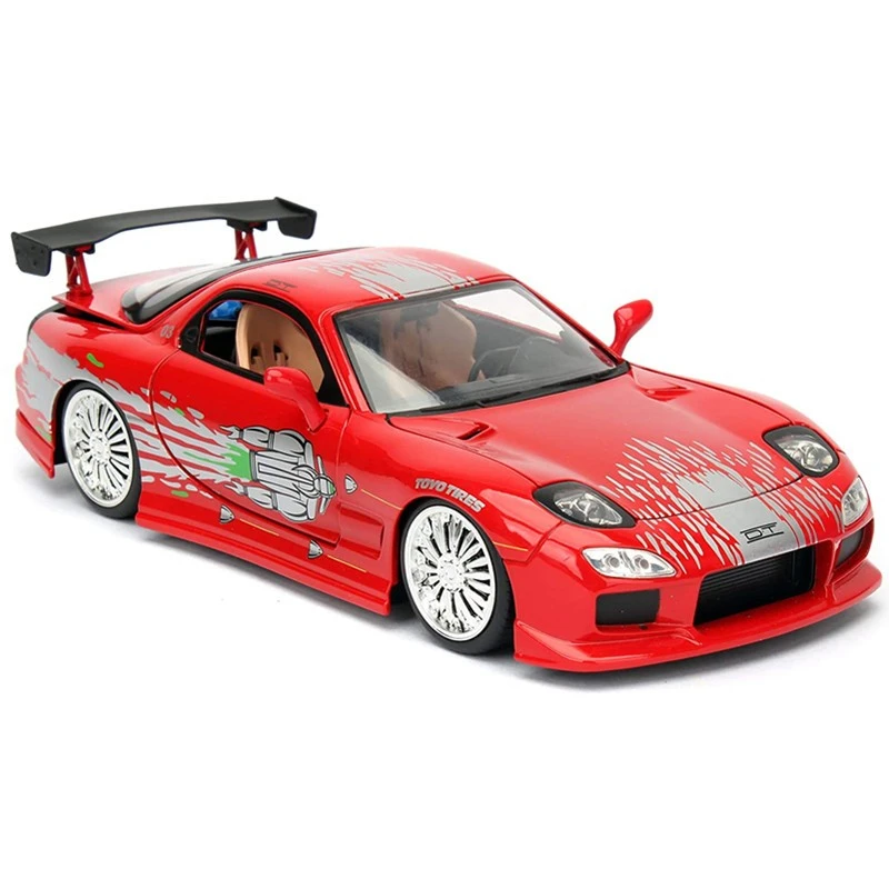 Vibrant Orange Mazda RX7 Diecast Model 1:24 6 Vibrant Orange Mazda RX7 Diecast Model 1:24 - Image 6