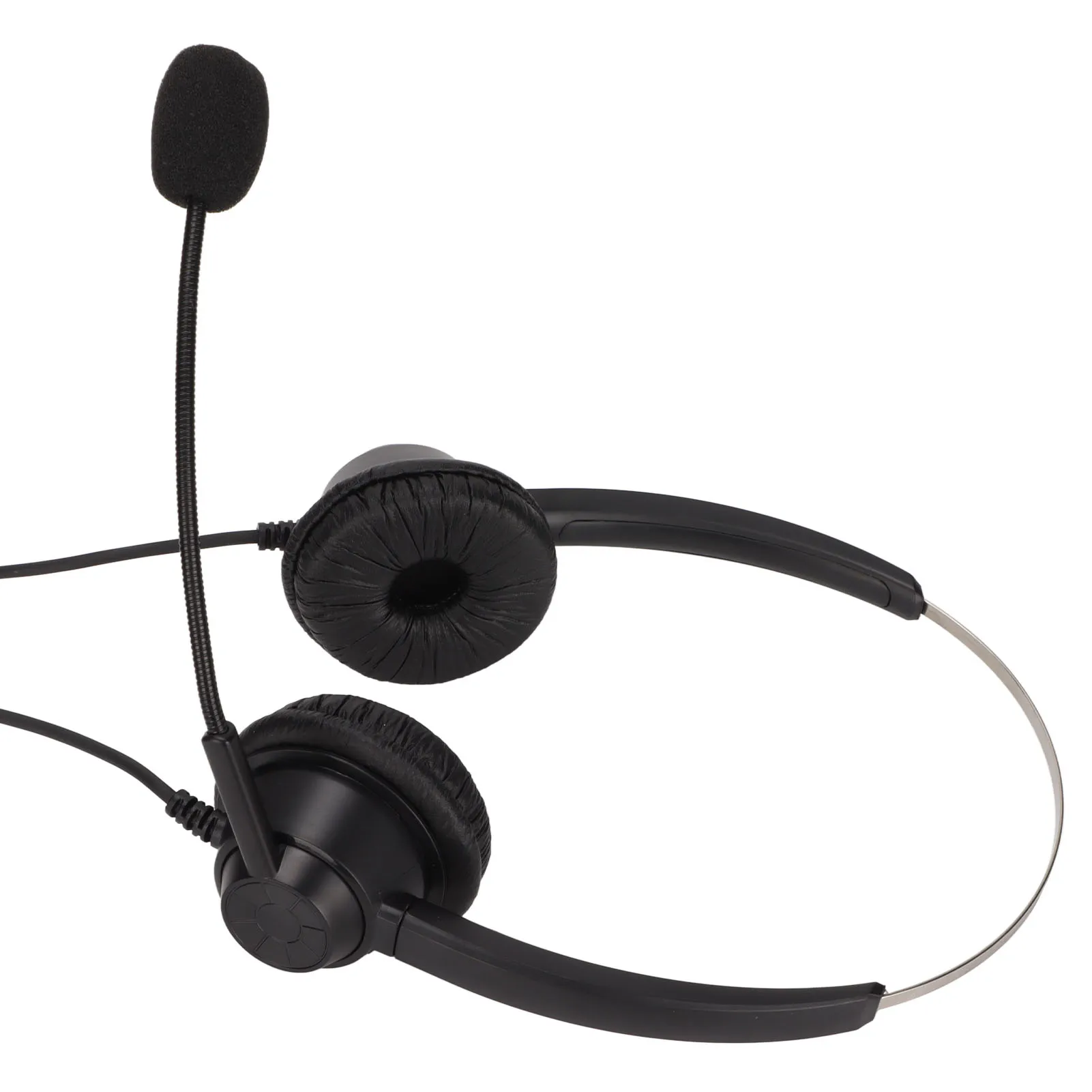 Black RJ9 Binaural Office Headset for Calls 4 Black RJ9 Binaural Office Headset for Calls - Image 4