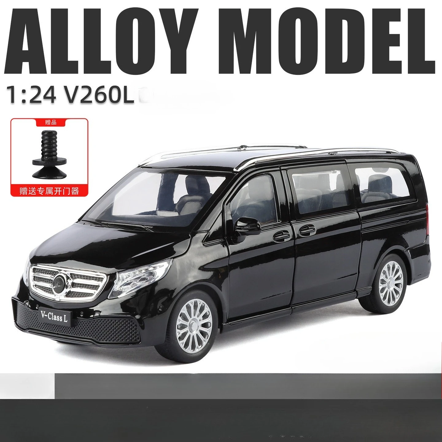 1:24 Black Diecast MPV Model for Collectors 9 1:24 Black Diecast MPV Model for Collectors - Image 9