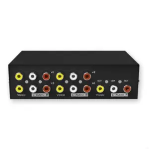 Black 4-Channel Video Switcher for AV Devices 9 S1336965d605e4ad9b16b3d11e4f421cew