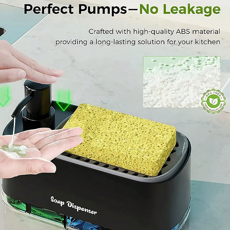 Dual Stainless Steel Soap Dispenser for Kitchen 4 Dual Stainless Steel Soap Dispenser for Kitchen - Image 4