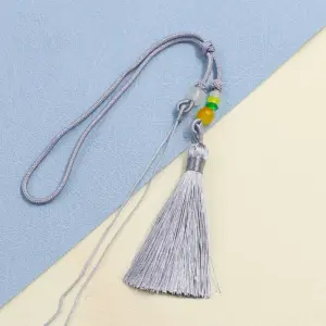 Pastel Pink Handwoven Tassel with Beads 15 S1364a5b93d494f34900f321c24430f08c