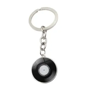 Vinyl Record Keychain with Red Label 15 S136c379e66144335952b8dc50aa565edF