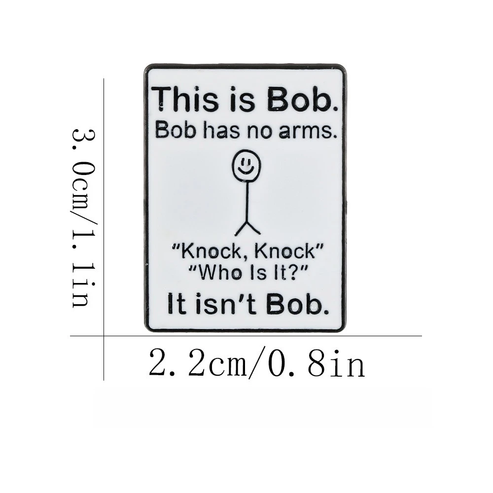 Humorous Cartoon Brooches with Text Features 2 Humorous Cartoon Brooches with Text Features - Image 2