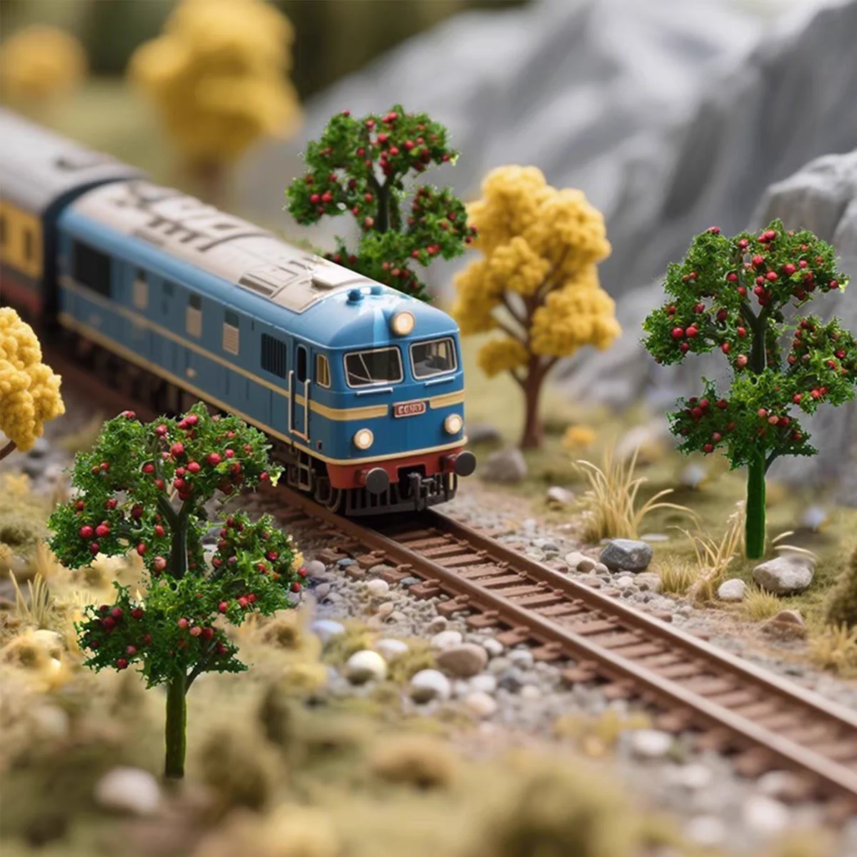 Set of Five Miniature Apple Trees for Dioramas 5 Set of Five Miniature Apple Trees for Dioramas - Image 5