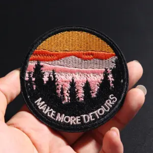 MAKE MORE DETOURS Embroidered Cloth Patch