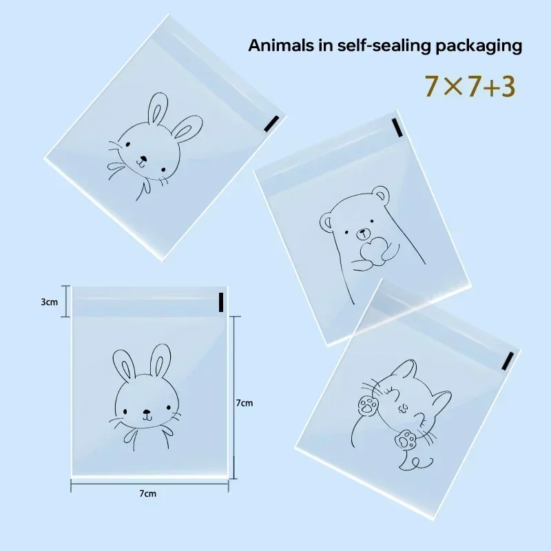 Clear Cartoon Animal Gift Bags Set (100 Pieces) 7 Clear Cartoon Animal Gift Bags Set (100 Pieces) - Image 7