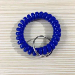 Colorful Spiral Plastic Wrist Coil Keychain Set of 10 18 S146af7ca793a4667b6360af0c94576d12
