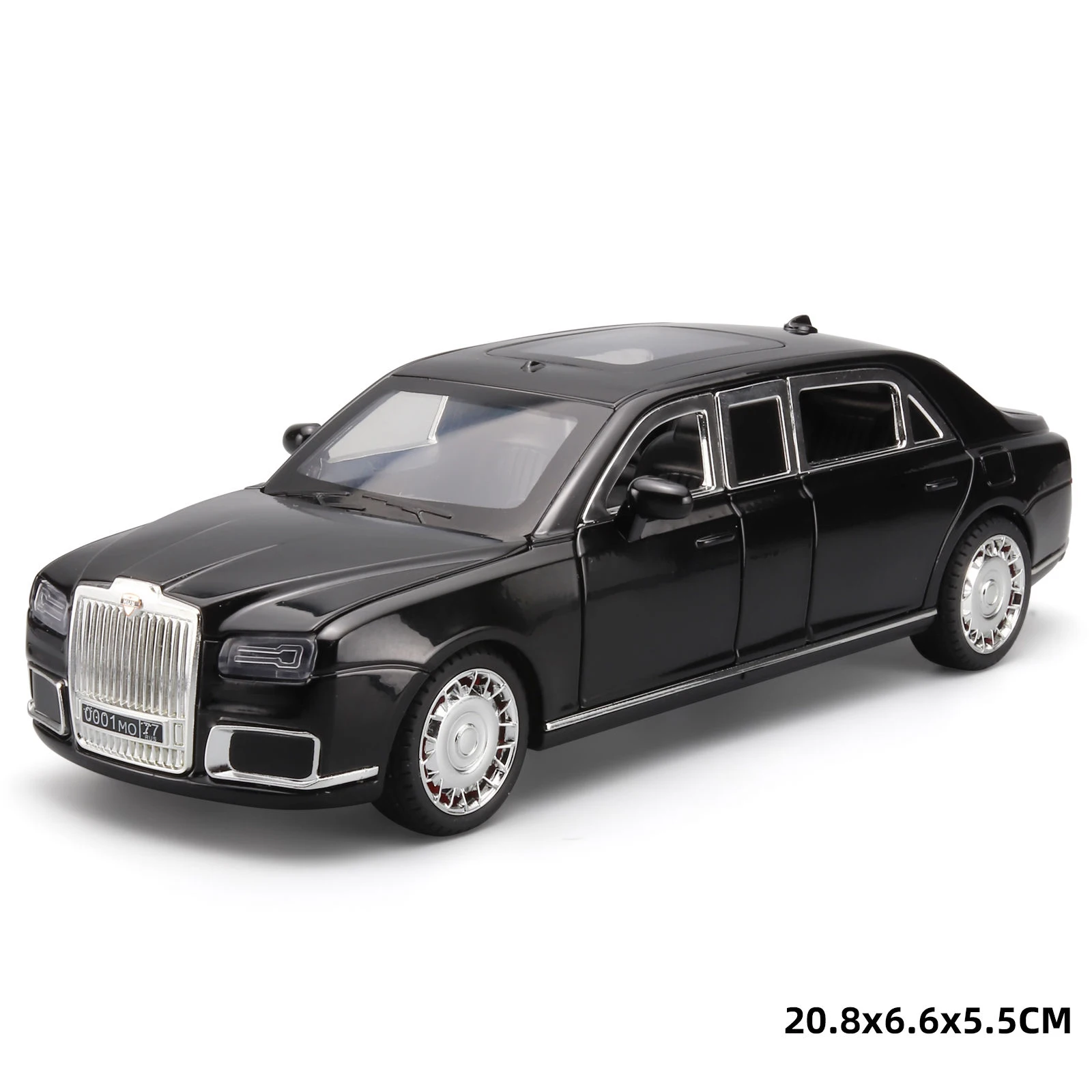 Aurus Senat 1:24 Diecast Model in Glossy Black 8 Aurus Senat 1:24 Diecast Model in Glossy Black - Image 8