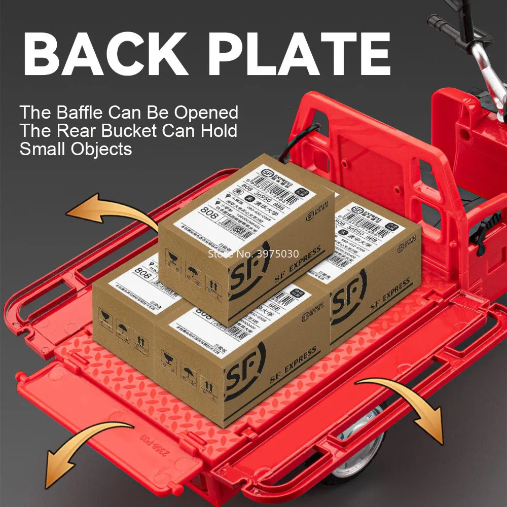 Red 1:12 Scale Cargo Tricycle Model by MAKEDA 5 Red 1:12 Scale Cargo Tricycle Model by MAKEDA - Image 5