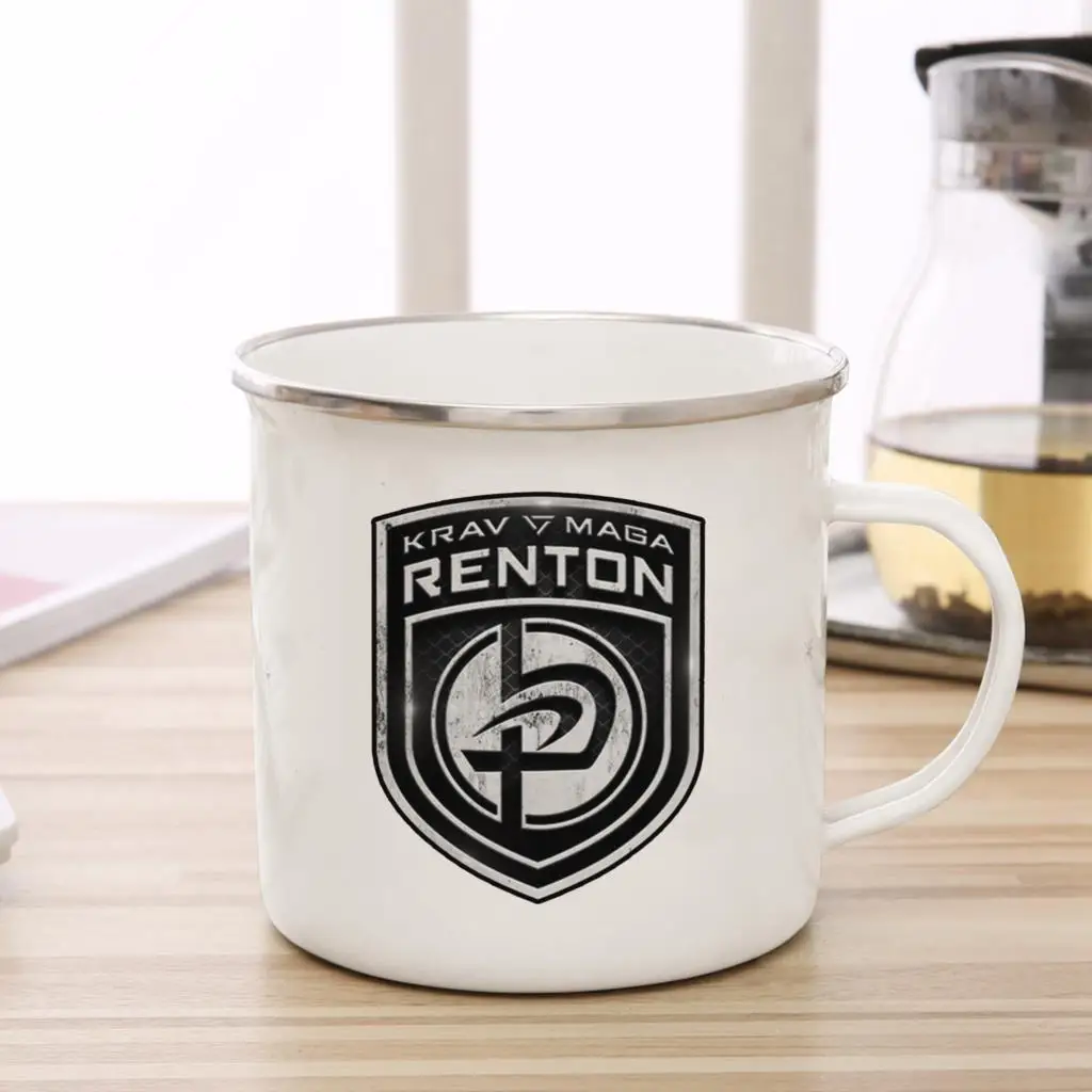 Krav Maga Enamel Mug with Martial Art Graphics 3 Krav Maga Enamel Mug with Martial Art Graphics - Image 3
