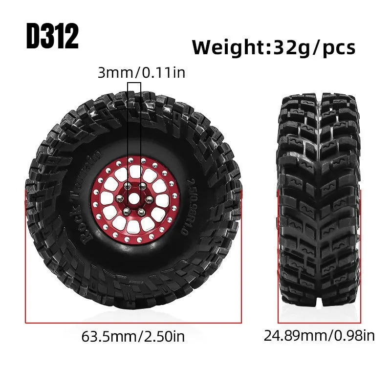 1/18 Scale Off-Road Rock Crawler Tires Set 9 1/18 Scale Off-Road Rock Crawler Tires Set - Image 9