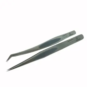 Stainless Steel Precision Tweezers 0.08mm Tips 10 S14b59fe49453447699d81e69727ea7e40