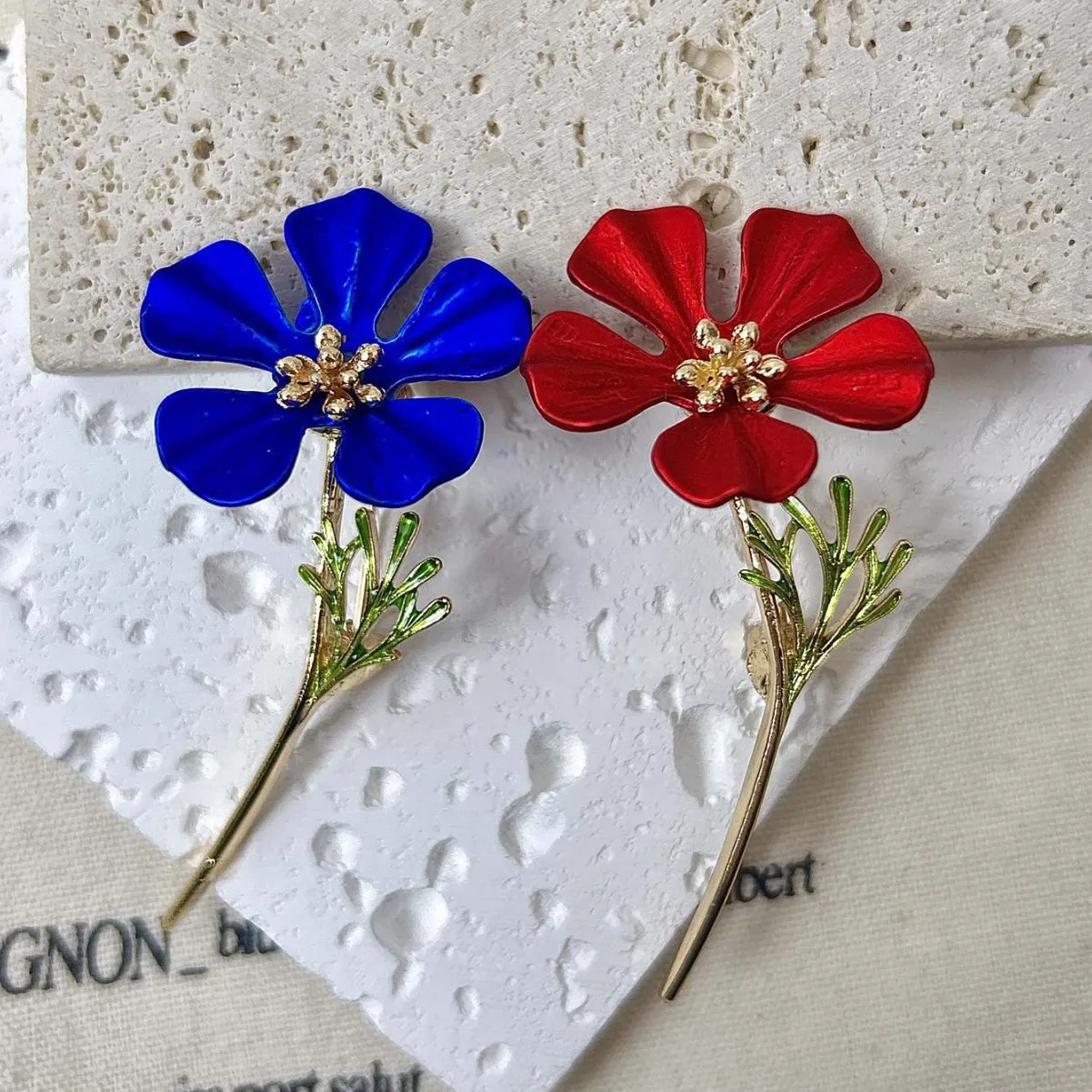 Floral Enamel Brooch for Unisex Style 3 Floral Enamel Brooch for Unisex Style - Image 3