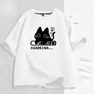 Playful Black Cat Charging T-Shirt 7 S15320bedbed54642855babbfe953b623S
