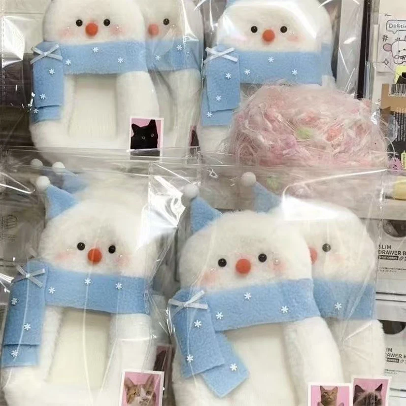 Plush Snowman Card Holder - Festive Tiny Storage 2 Plush Snowman Card Holder - Festive Tiny Storage - Image 2