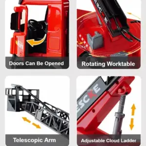 1:18 Scale Fire Truck Model Toy with Lights 11 S158dc4280ed84c08bddefa506a34d2c66